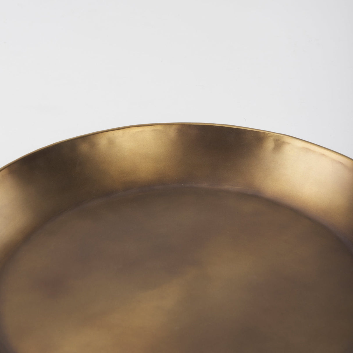 Eagan 16.0L x 16.0W x 1.5H Brass Aluminium Tray Small by Mercana at Eve Furniture