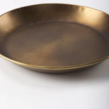 Eagan 16.0L x 16.0W x 1.5H Brass Aluminium Tray Small by Mercana at Eve Furniture