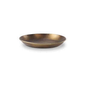 Eagan 16.0L x 16.0W x 1.5H Brass Aluminium Tray Small by Mercana at Eve Furniture