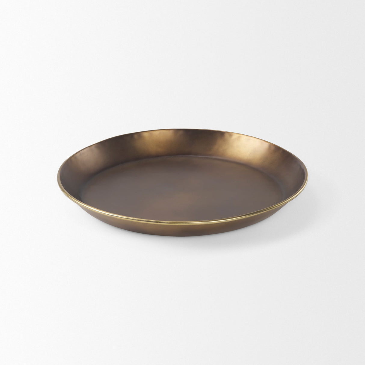 Eagan 20.0L x 20.0W x 1.8H Brass Aluminium Tray Medium by Mercana at Eve Furniture