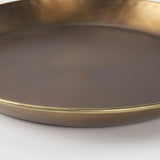Eagan 20.0L x 20.0W x 1.8H Brass Aluminium Tray Medium by Mercana at Eve Furniture