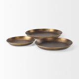 Eagan 20.0L x 20.0W x 1.8H Brass Aluminium Tray Medium by Mercana at Eve Furniture