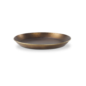 Eagan 20.0L x 20.0W x 1.8H Brass Aluminium Tray Medium by Mercana at Eve Furniture