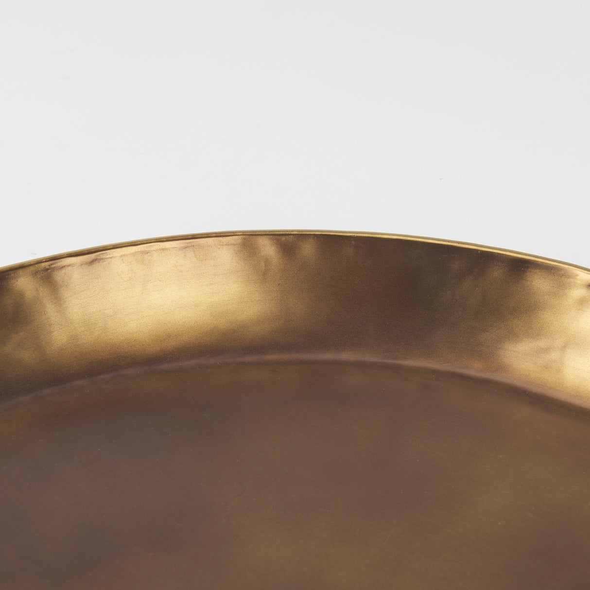 Eagan 24.0L x 24.0W x 2.0H Brass Aluminium Tray Large by Mercana at Eve Furniture