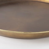 Eagan 24.0L x 24.0W x 2.0H Brass Aluminium Tray Large by Mercana at Eve Furniture