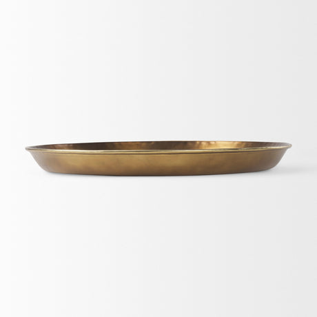 Eagan Brass Aluminium Tray Large by Mercana at Eve Furniture