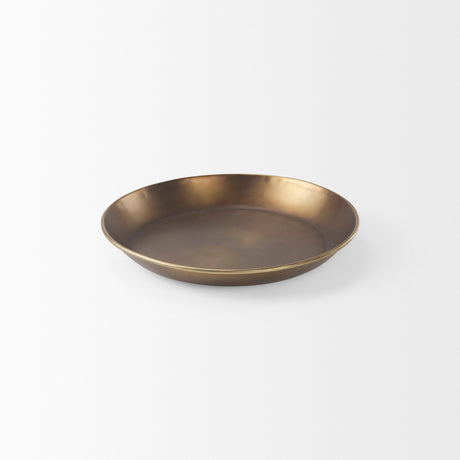 Eagan Brass Aluminium Tray Small by Mercana at Eve Furniture