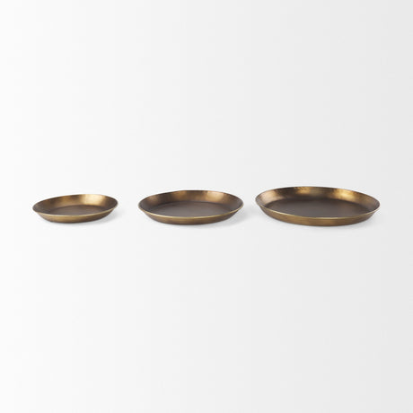 Eagan Brass Aluminium Tray Small by Mercana at Eve Furniture