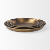 Eagan Brass Aluminium Tray Small by Mercana at Eve Furniture
