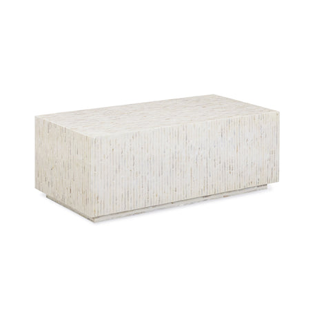 Earl 48" Shell Rectangular Coffee Table by TOV Furniture at Eve Furniture