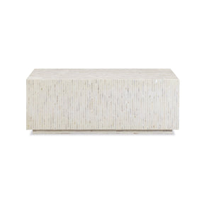 Earl 48" Shell Rectangular Coffee Table by TOV Furniture at Eve Furniture