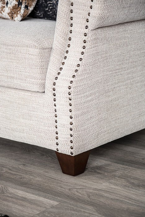 Earley Beige Upholstery Living Room Set by Furniture of America at Eve Furniture