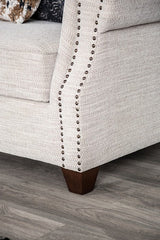 Earley Beige Upholstery Living Room Set by Furniture of America at Eve Furniture