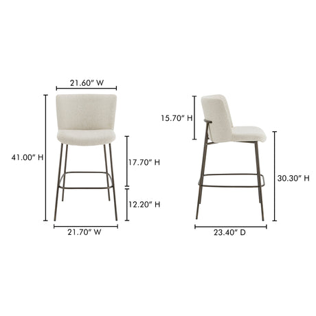 Early Beige Bar Stool by MOES at Eve Furniture