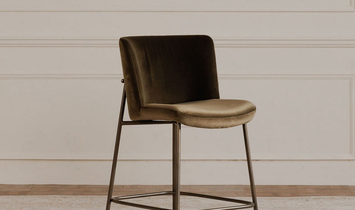Early Counter Stool Faux Green Mohair by Moe's Home at Eve Furniture