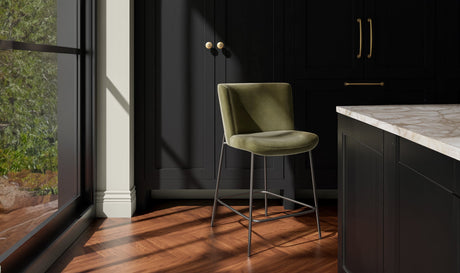 Early Counter Stool Faux Green Mohair by Moe's Home at Eve Furniture