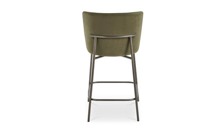 Early Counter Stool Faux Green Mohair by Moe's Home at Eve Furniture