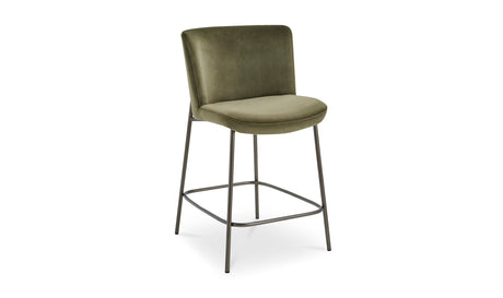 Early Counter Stool Faux Green Mohair by Moe's Home at Eve Furniture