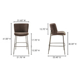 Early Dark Brown Bar Stool by Moe's Home at Eve Furniture