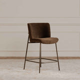 Early Dark Brown Bar Stool by Moe's Home at Eve Furniture