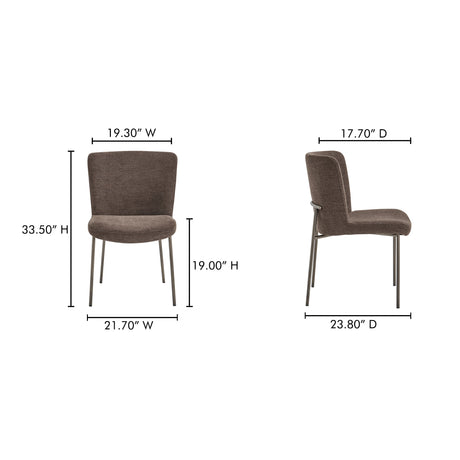 Early Dark Brown Dining Chair (Set of 2) by MOES at Eve Furniture