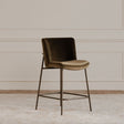 Early Green Bar Stool Faux Mohair by Moe's Home at Eve Furniture