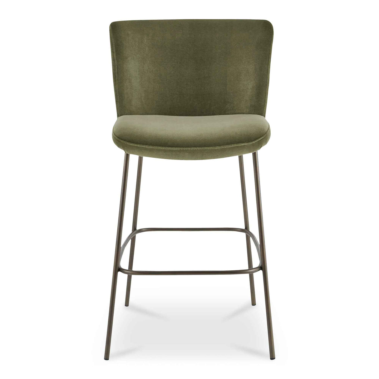 Early Green Bar Stool Faux Mohair by Moe's Home at Eve Furniture