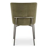Early Green Dining Chair Mohair (Set of 2) by MOES at Eve Furniture