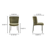 Early Green Dining Chair Mohair (Set of 2) by Moe's Home at Eve Furniture