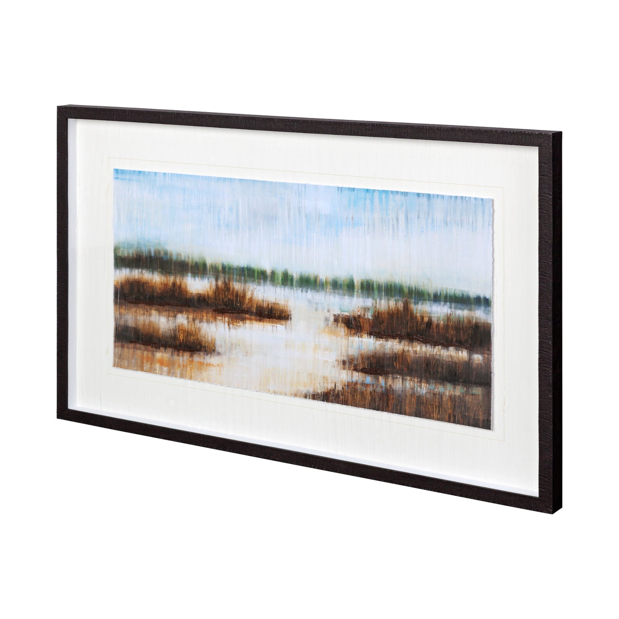Early Morning Mist by Liz Jardine a Hand Embellished Textured Framed Art Print Matted under Glass by Mercana at Eve Furniture