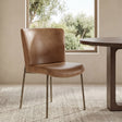 Early Tan Leather Dining Chair (Set of 2) by Moe's Home at Eve Furniture