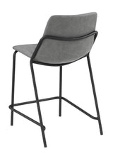 Earnest Gray/Black Solid Back Upholstered Counter Height Stools, Set of 2 by Coaster at Eve Furniture