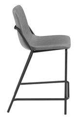 Earnest Gray/Black Solid Back Upholstered Counter Height Stools, Set of 2 by Coaster at Eve Furniture