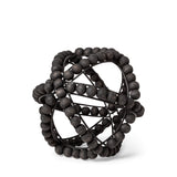 Earnhardt I Small 9L x 9W Black Wooden Beaded Orb by Mercana at Eve Furniture