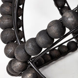 Earnhardt II Large 11L x 11W Black Wooden Beaded Orb by Mercana at Eve Furniture