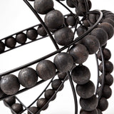 Earnhardt II Large 11L x 11W Black Wooden Beaded Orb by Mercana at Eve Furniture