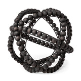 Earnhardt II Large 11L x 11W Black Wooden Beaded Orb by Mercana at Eve Furniture