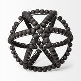 Earnhardt II Large Black Wooden Beaded Orb by Mercana at Eve Furniture