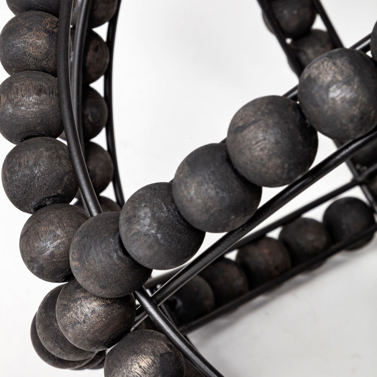 Earnhardt II Large Black Wooden Beaded Orb by Mercana at Eve Furniture