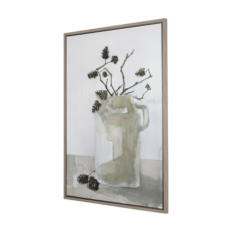 Earthenware by Mercana Studio a Hand Embellished Textured Framed Canvas by Mercana at Eve Furniture