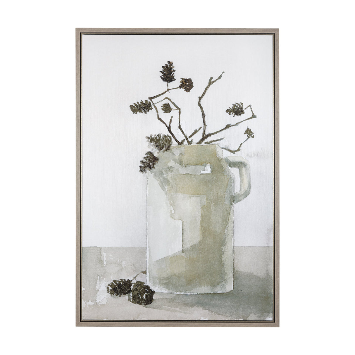Earthenware by Mercana Studio a Hand Embellished Textured Framed Canvas by Mercana at Eve Furniture