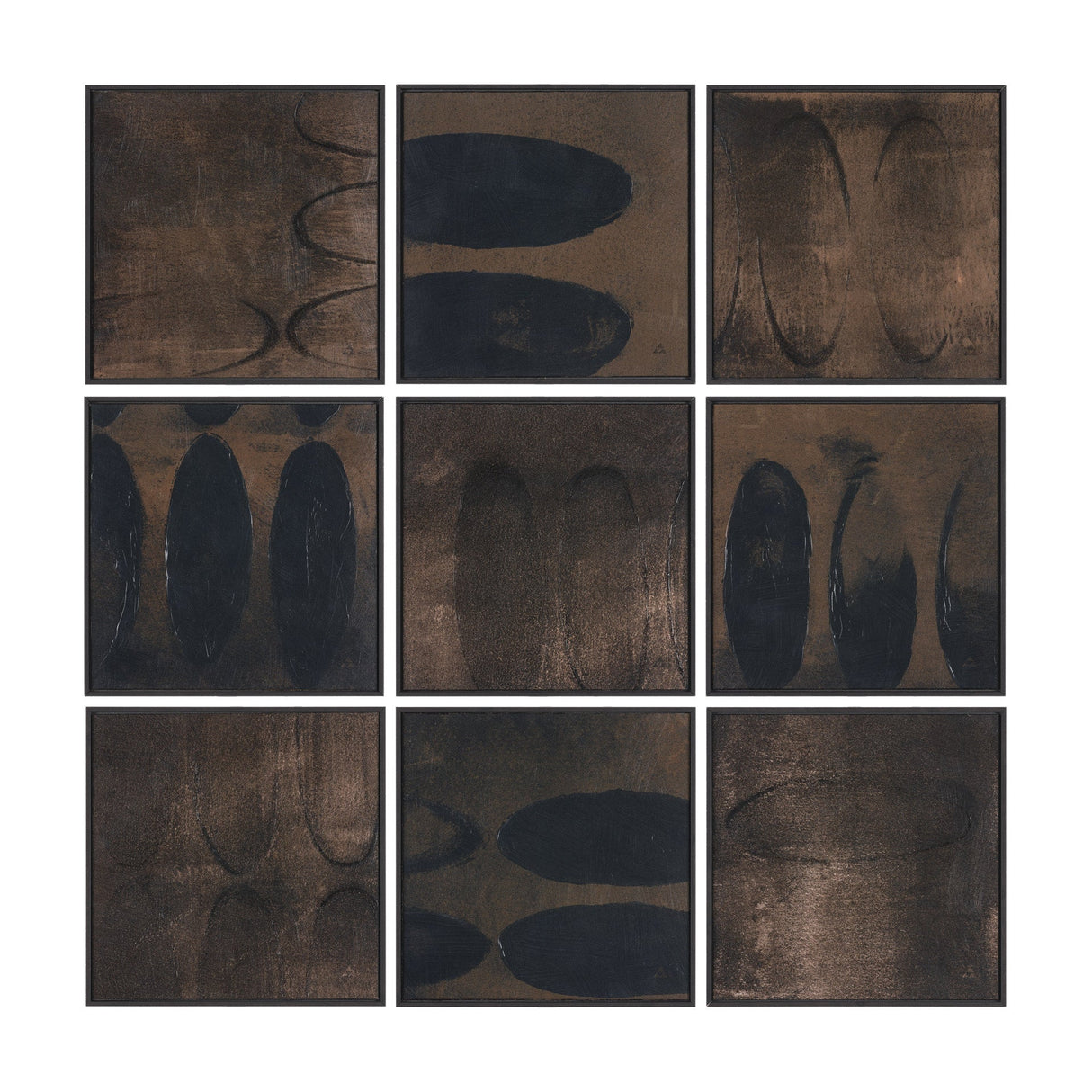 Earthly Echoes (Set of 9) by Mercana Studio a Hand Embellished Framed Art Print by Mercana at Eve Furniture