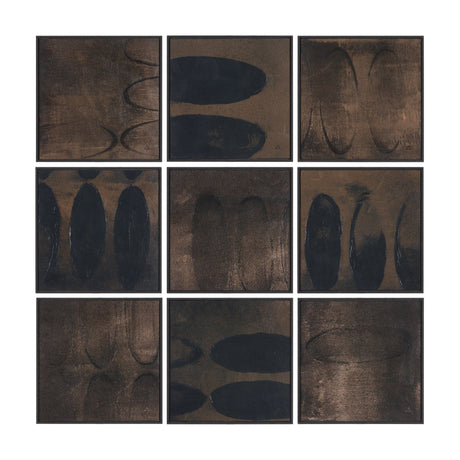 Earthly Echoes (Set of 9) by Mercana Studio a Hand Embellished Framed Art Print by Mercana at Eve Furniture