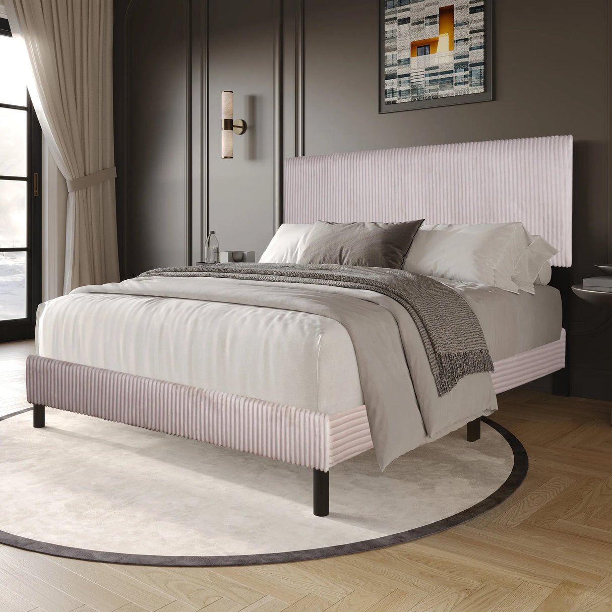 Ease Beige Full Platform Bed by Happy Homes at Eve Furniture