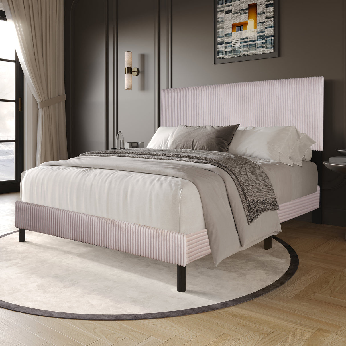 Ease Beige Twin Platform Bed by Happy Homes at Eve Furniture