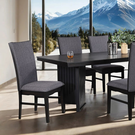 Easingwold Black 7-Piece Dining Room Set by Furniture of America at Eve Furniture