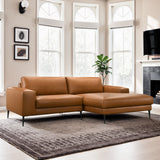 Easley Mid Century Modern Vegan Leather Wide-Arm Sofa by Ashcroft Furniture at Eve Furniture