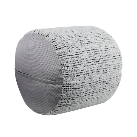 Easley Multi-Color Cylindrical Chenille Pouf by Homelegance at Eve Furniture