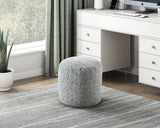 Easley Multi-Color Cylindrical Chenille Pouf by Homelegance at Eve Furniture