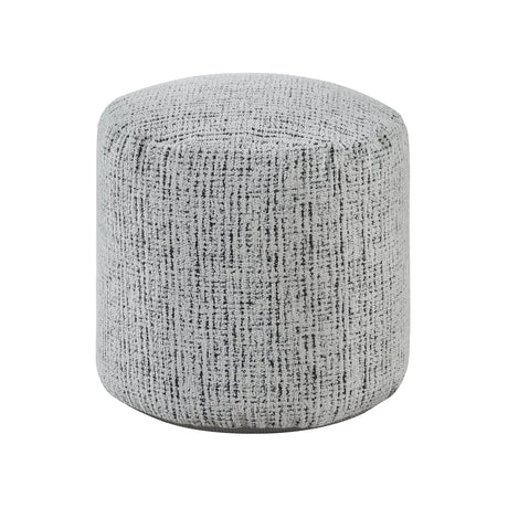 Easley Multi-Color Cylindrical Chenille Pouf by Homelegance at Eve Furniture